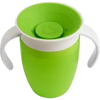 Munchkin Tasse d'allaitement Miracle 360 avec poignées, +6 mois, verte, 207 ml,