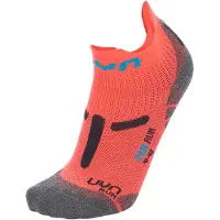 UYN Chaussettes UYN Femme Run 2In Corail Fluo Anthracite-Taille 37 - 38