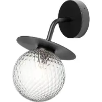 Nuura Liila Wall Outdoor Applique Black|Optic Clear