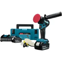 Makita 18v Dpv300rtj 75 Mm 2x5.0ah Electric Polisher Multicolore One Size / EU Plug 220V