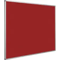 Smit Visual Tableau d'affichage Softline, profilé 16 mm, rouge - 120 x 300 cm