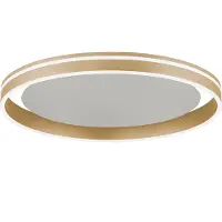 Paul Neuhaus Selltec LED Plafonnier rond Ø 59cm Q-Vito CCT Changement de température de lumière, dimmable Télécommande laiton mat Salon, salle à manger, chambre à coucher 8416-55, 8416-13, 8416-60
