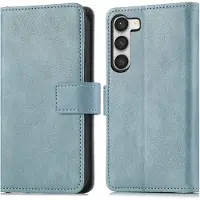 IMoshion Étui de télephone portefeuille de luxe pour Samsung Galaxy S23 - Bleu clair