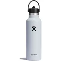 Hydroflask Standard Flex Straw Cap 622ml Thermal Bottle Blanc