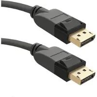 Qoltec 50468 Câble DisplayPort Noir (0.06 m), Câble vidéo, Noir