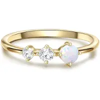 Glanzstücke Bague or / transparent / blanc