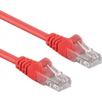 ACT Red 20 meter U/UTP CAT6A patch cable snagless with RJ45 connectors. Cat6a u/utp snagless rd 20.00m (IB2520)