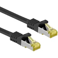 Goobay RJ45 Patch Cord CAT 6A S/FTP (PiMF), 500 MHz, avec CAT 7 Raw Cable, noir, 25m