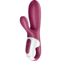 Satisfyer HOT BUNNY CONNECT APP vibromasseur muni d’un stimulateur clitoridien Violet 17,3 cm