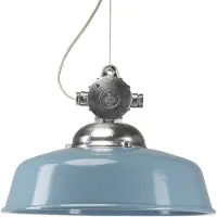 Ks Verlichting Lampe suspendue de porche Detroit Industry bleu rétro