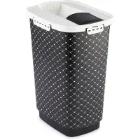 Rotho MyPet Conteneur A Croquette B&w Chat/Chien 25 L -33 X 25 X 53 Cm