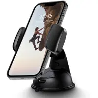 IMoshion Support de téléphone pour voiture - Réglable - Tableau de bord et pare-brise - Noir