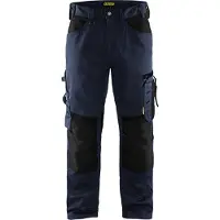 Blakläder 1556 Pantalon De Travail Sans Poches Jeans - Bleu Marine Foncé/noir - Taille 50 (M)