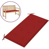 vidaXL Coussin de banc de jardin rouge 100x50x3 cm tissu oxford