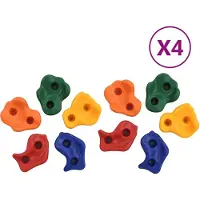 vidaXL Pierres à grimper 40 pcs. PE Multicolore