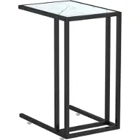 vidaXL Table d'appoint ordinateur Marbre blanc 50x35x65cm Verre trempé