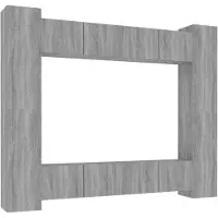 vidaXL Ensemble de 8 meubles TV Gris Sonoma Bois composite