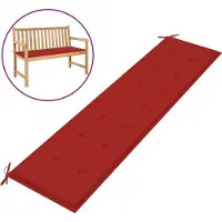 vidaXL Coussin de banc de jardin rouge 200x50x4 cm tissu oxford