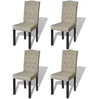 vidaXL Chaises de salle à manger 4 pcs. Tissu brun chameau