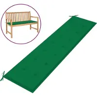 vidaXL Coussin pour banc de jardin Vert 200x50x3 cm tissu Oxford