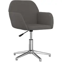 vidaXL Chaise de bureau Pivotante Tissu gris foncé