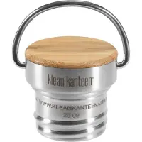 Klean Kanteen Stainless Bamboo Cap, bouchon antifuite, inox et bambou