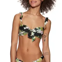 Rip Curl On The Coast Bandeau Bikini Top Blanc L Femme