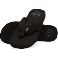 Reef Claquettes / Tongs 'Smoothy' noir / blanc