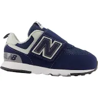New Balance unisex pour enfant. NW574V1 Baskets 574 New bleu marine (24), Plat, Velcro, Casuel, mode enfantine