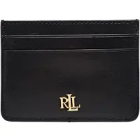 Ralph Lauren pour femme. 432876732001 Porte-cartes en cuir noir (OSFA), Casuel, Classique