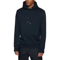 Gant pour homme. 2037020 Sweat à capuche Tonal Archive Shield Navy (S), Casuel, Coton, Manche longue, Marine