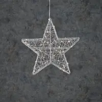 Luca Lighting Star 3D avec 40 LED blanches classiques - L4 x Ø28 cm - Silver