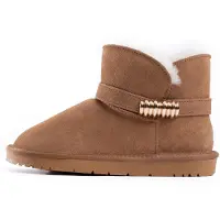 Gooce Boots 'Jacinte' marron châtaigne / blanc