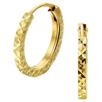 Marie-Celeste Celeste oorringen 1,2 mm gediamanteerd - 14 mm - Goud, (Or jaune 14 carats)