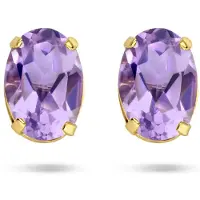 Marie-Celeste Oorknoppen Amethist 1.58ct - Goud, (Or jaune 14 carats)