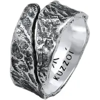 KUZZOI Bague noir / argent