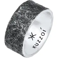 KUZZOI Bague noir / argent