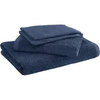 MOODIT Ensemble Linge de Bain MOODIT Troy Navy Blue (Lot de 4)