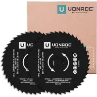 Vonroc Lames de scie HSS pour mini-scies circulaires et plongeantes - 85x15mm - 44 dents - 2 pièces lames de scie circulaire - Pour le bois, le stratifié et les métaux non ferreux