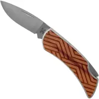 Case Cutlery Couteau pliant Woodchuck Lines Brushed Stainless Steel Executive Lockback