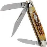 Rough Ryder Small Stockman Amber Bone RR194 couteau de poche slipjoint
