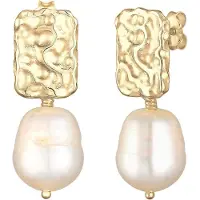 Elli PREMIUM Boucles d'oreilles or / blanc perle