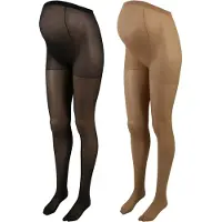 Mamalicious Collant beige foncé / noir