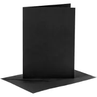 Creativ Company Cartes et enveloppes noires 10,5x15 cm 50 sets Bricolage