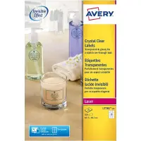 Avery Zweckform Crystal Clear - Transparent - 63.5 x 38.1 mm 525 étiquette(s) (25 feuille(s) x 21 étiquettes