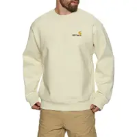 Carhartt WIP Sweat-shirt 'American Script' beige / chocolat / jaune