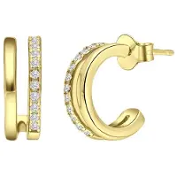 Lucardi Boucles d'oreilles or / transparent