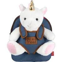 Perletti Unicorn Tiara Plush Backpack Bleu Enfants