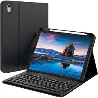 Accezz Clavier Bluetooth Keyboard Bookcase pour Apple iPad 11 (2025) 11 pouces A16 / iPad 10 (2022) 10,9 pouces - AZERTY / FR - Noir
