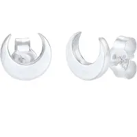 Elli Boucles d'oreilles 'Halbmond' argent